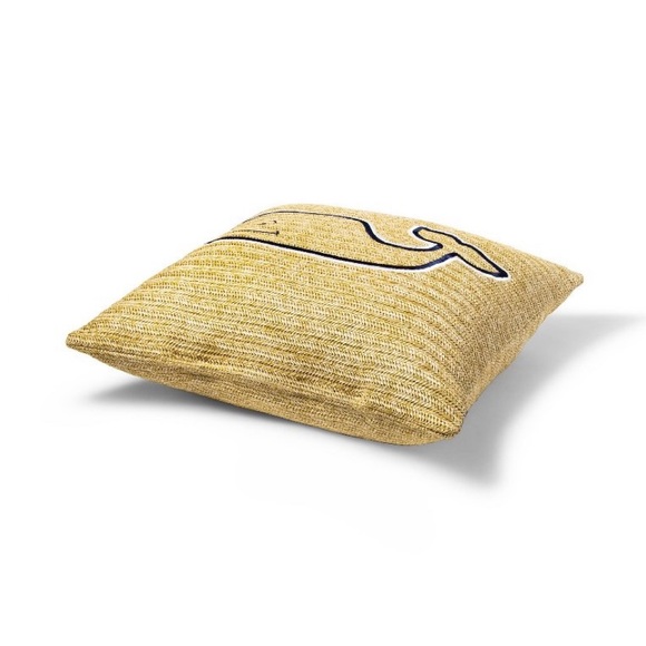 Vineyard Vines 20”x20” Whale Straw Throw Pillow - Picture 3 of 4